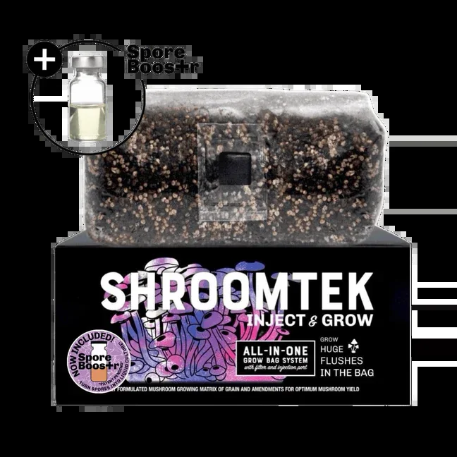 Official North Spore source image: 'ShroomTek' + Spore Boostr All-In-One Mushroom Grow Bag.