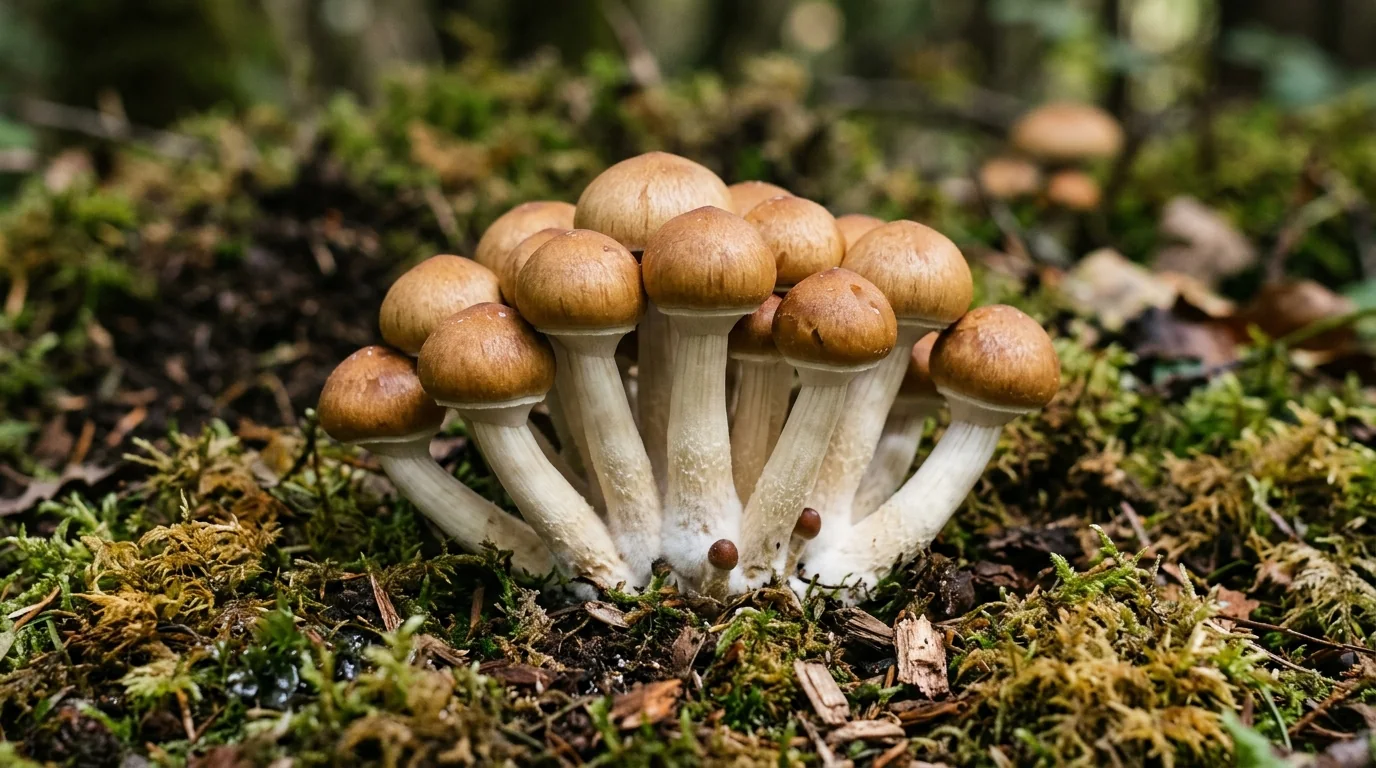 Fresh Z-Strain mushrooms photographed for the LearnShrooms strain library