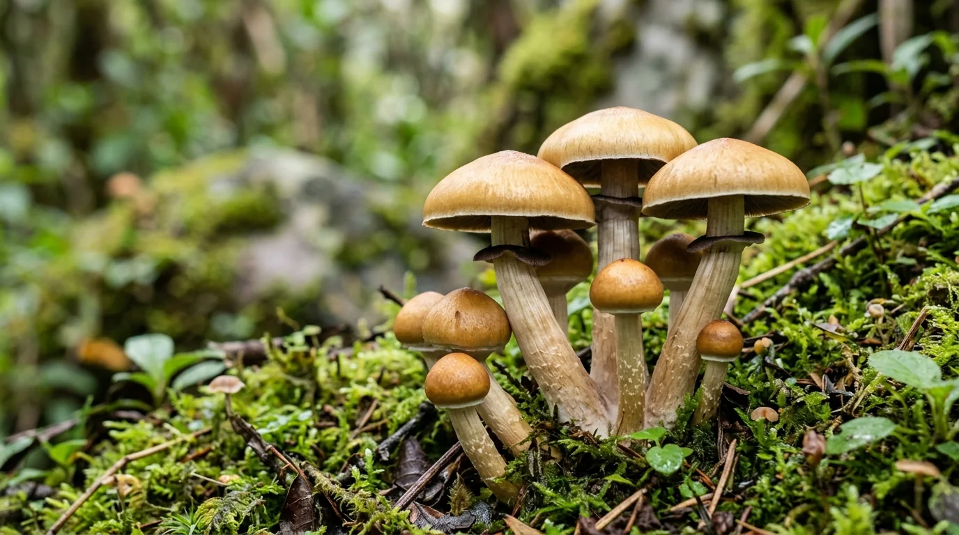 Fresh Ecuador mushrooms photographed for the LearnShrooms strain library