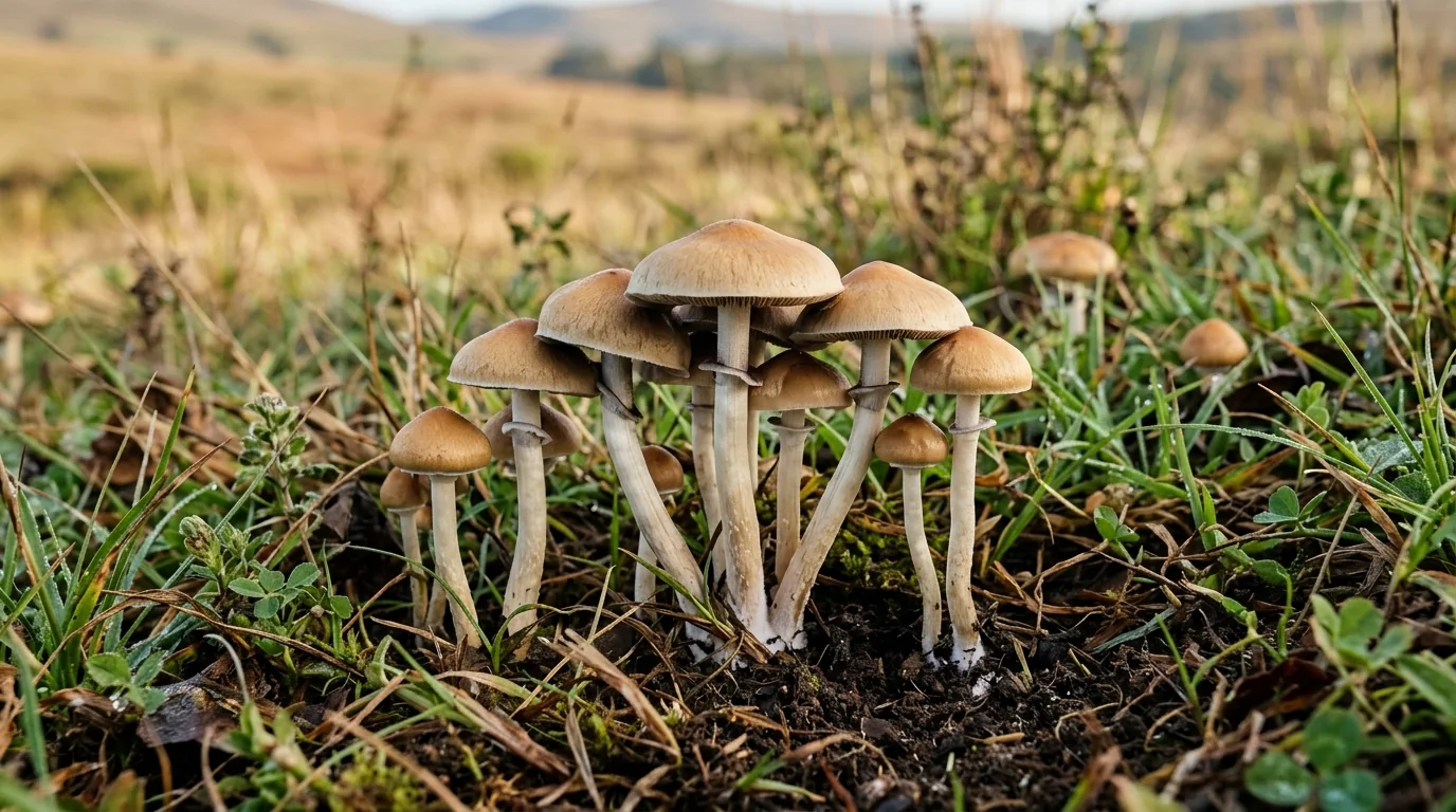 Fresh Transkei mushrooms photographed for the LearnShrooms strain library