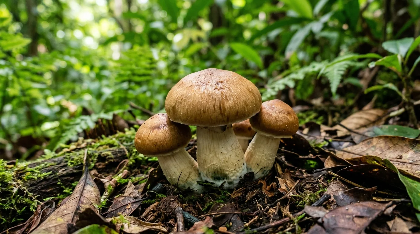 Fresh Thai (Koh Samui) mushrooms photographed for the LearnShrooms strain library
