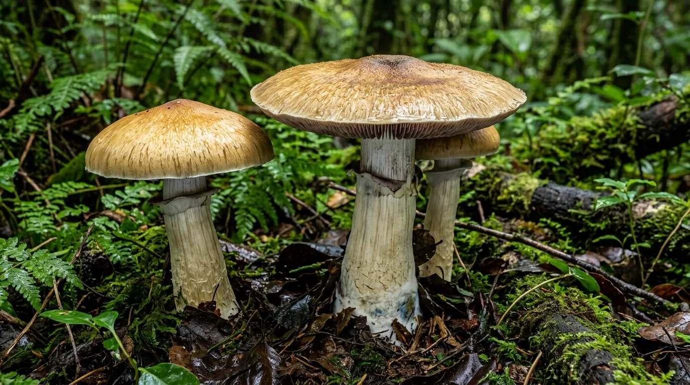Fresh Orissa India mushrooms photographed for the LearnShrooms strain library