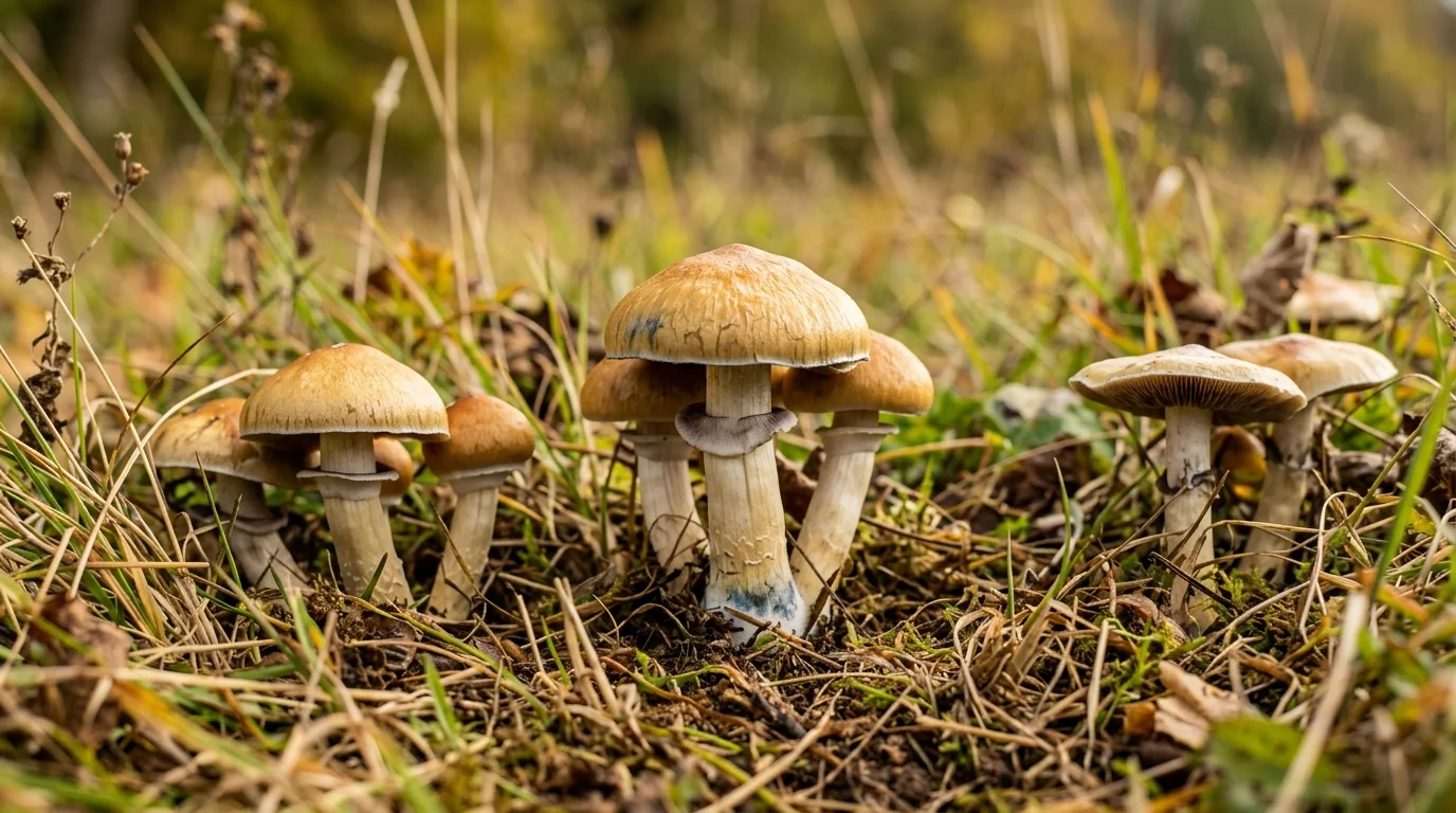 Fresh Hillbilly mushrooms photographed for the LearnShrooms strain library