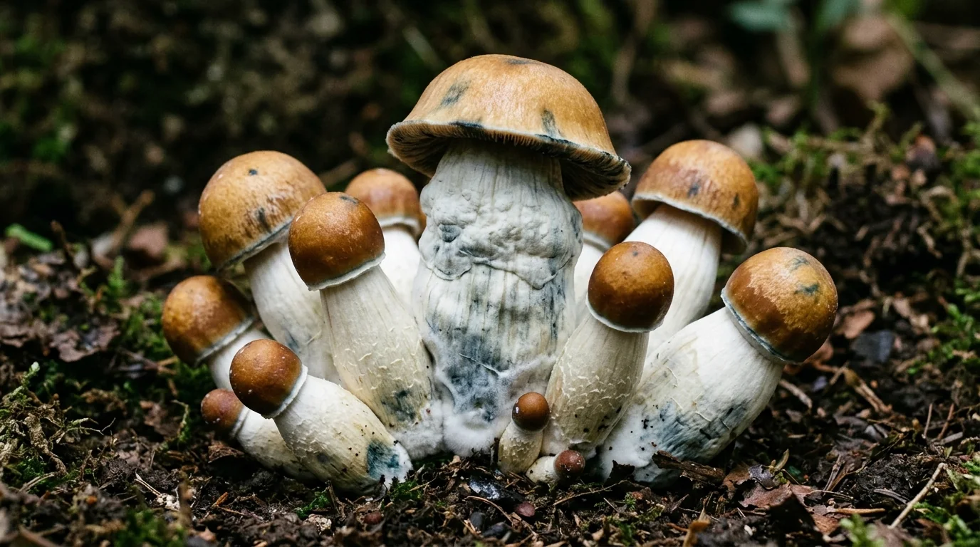 Fresh Penis Envy Uncut mushrooms photographed for the LearnShrooms strain library