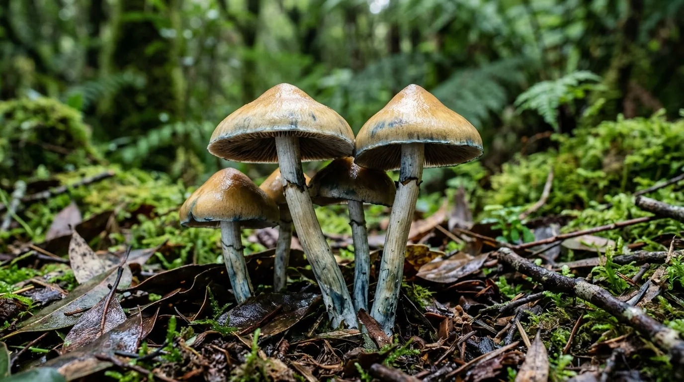 Fresh Tasmanian mushrooms photographed for the LearnShrooms strain library