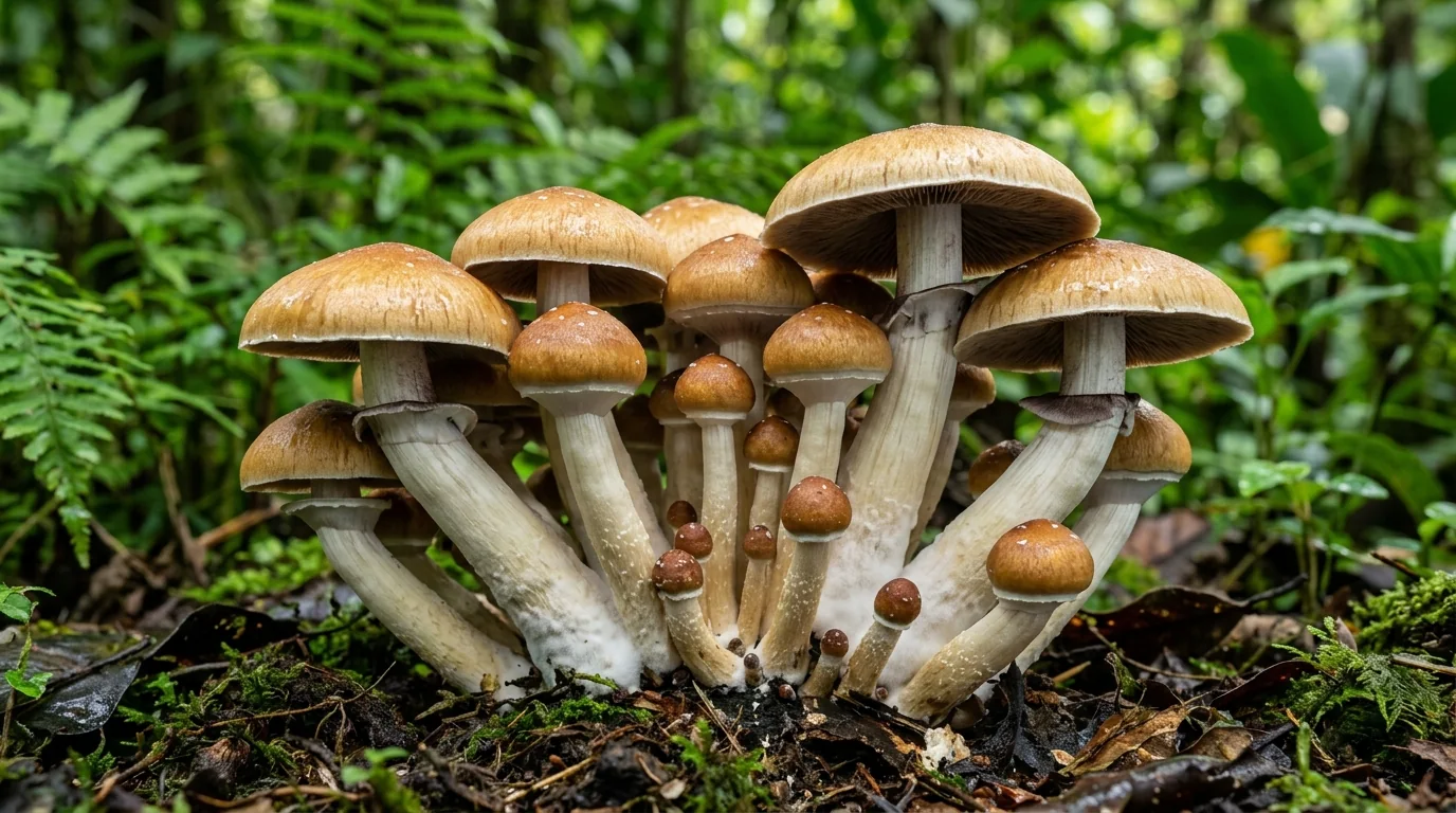 Fresh PES Amazonian mushrooms photographed for the LearnShrooms strain library