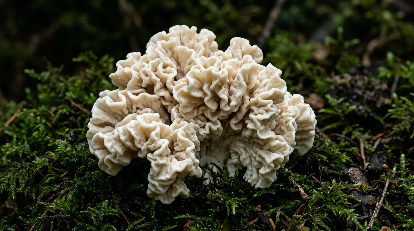 Fresh Enigma mushrooms photographed for the LearnShrooms strain library